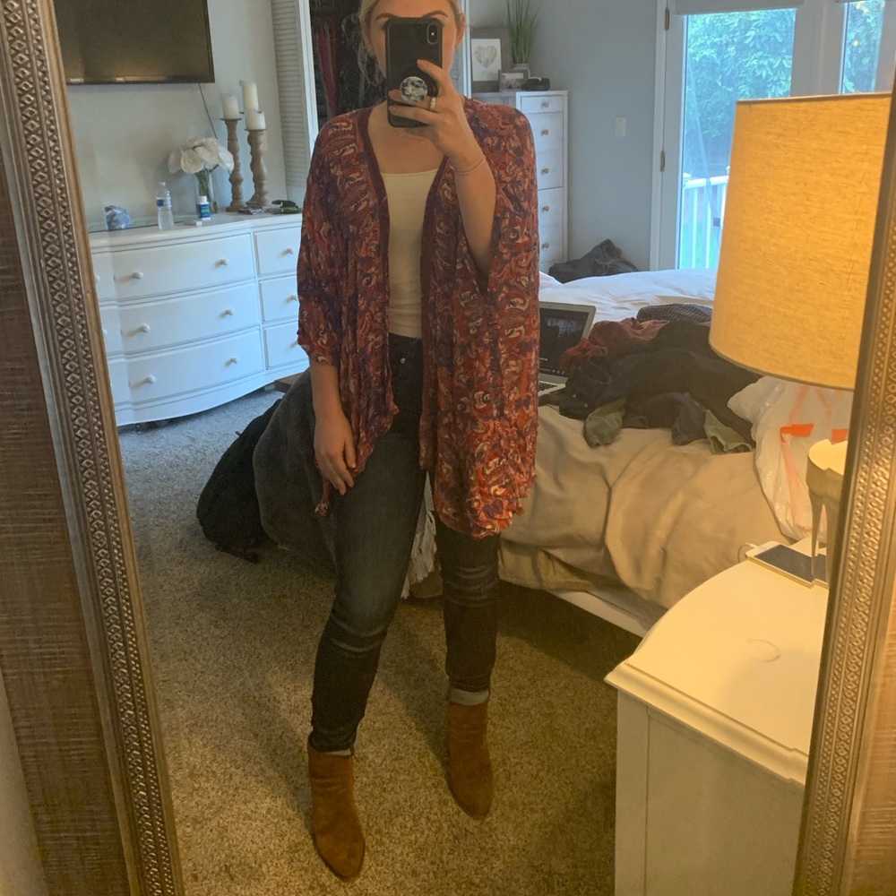Multicolored kimono
